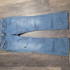 Levi’s 524 Too Super Low Jeans Women Size 15M Distressed Bootcut Stretch